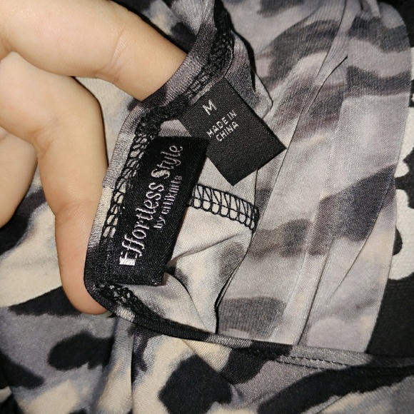 Effortless Style • animal print slip on pullover dress sheath gray career medium - Picture 7 of 16